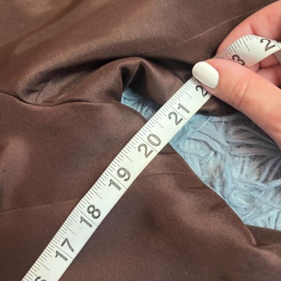 Vintage SilkLand Brown Pineapple Silk Blazer Size L - Picture 6 of 7